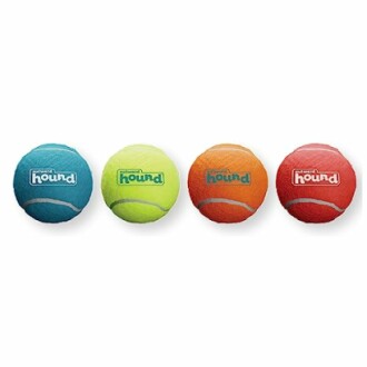 Squeaker Ballz Fetch Dog Toy, XS - 4 Pack