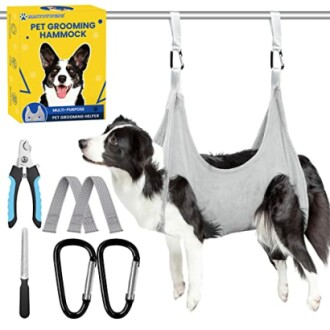 Dog grooming hammock