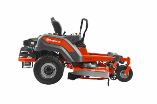 Side view of Husqvarna zero-turn lawn mower showing its sturdy build