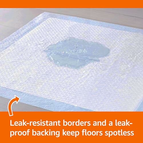 Leak-proof pet pad with liquid on it.