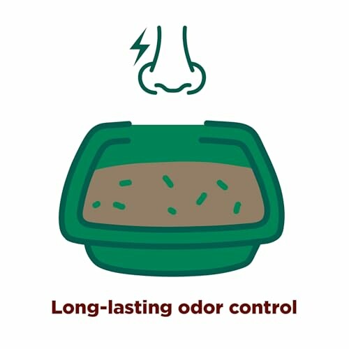 Illustration of a litter box with odor control feature.