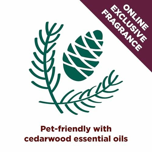 Pet-friendly with cedarwood essential oils graphic