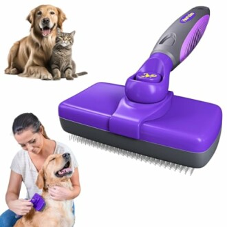 Hertzko Self-Cleaning Dog & Cat Slicker Brush