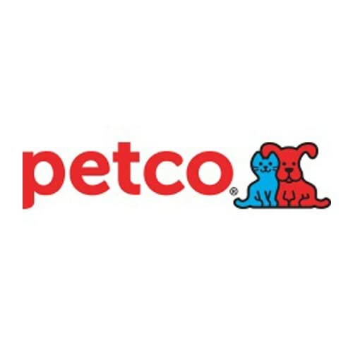 Petco logo with dog and cat illustration