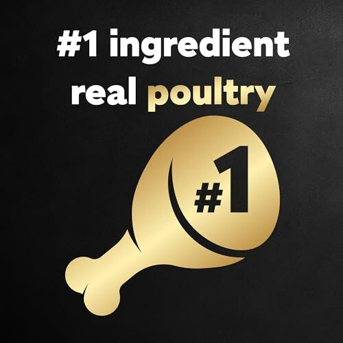 Number one ingredient, real poultry, graphic.