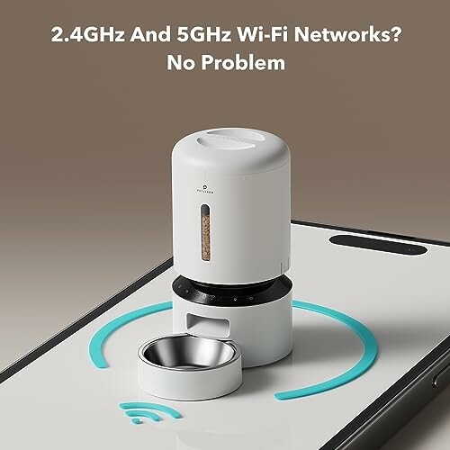 Device compatible with 2.4GHz and 5GHz Wi-Fi networks.